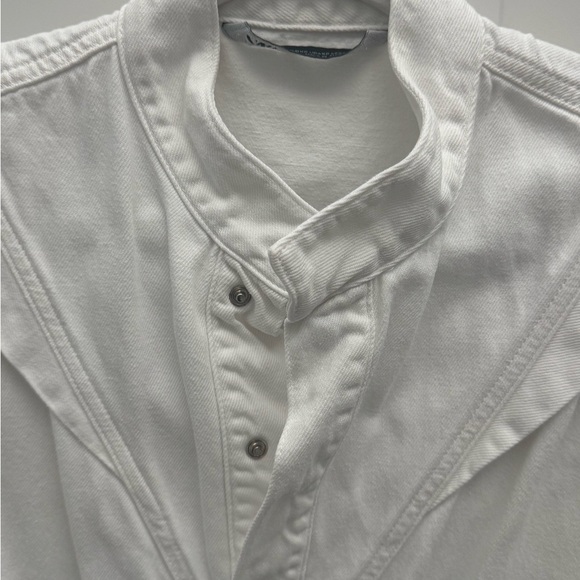 Zara XS White Sleeveless Button-Up Jumpsuit - Picture 3 of 5